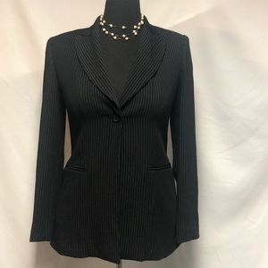 Alex Garfield Pinstripe Black Suit Jacket size 4
